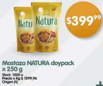 Supermercados Buenos Días Mostaza NATURA doypack x 250g oferta