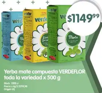 Supermercados Buenos Días Yerba mate compuesta VERDEFLOR toda la variedad x 500g oferta