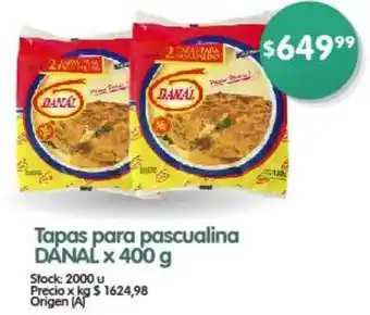 Supermercados Buenos Días Tapas para pascualina DANAL x 400g oferta