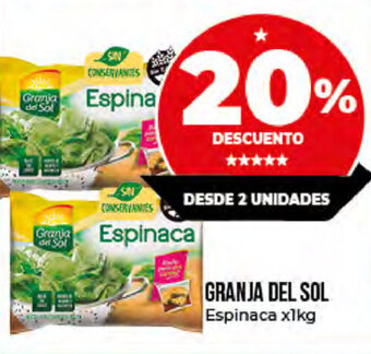 Supermayorista Vital Granja Del Sol Espinaca x 1kg oferta