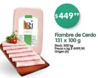 Supermercados Buenos Días Fiambre de Cerdo 131 x 100g oferta
