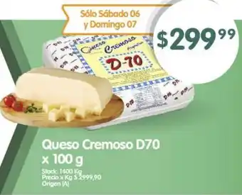 Supermercados Buenos Días Queso Cremoso D70 x 100g oferta