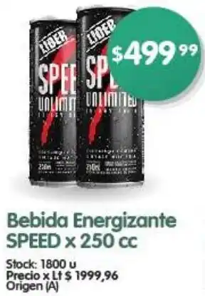 Supermercados Buenos Días Bebida Energizante SPEED x 250cc oferta