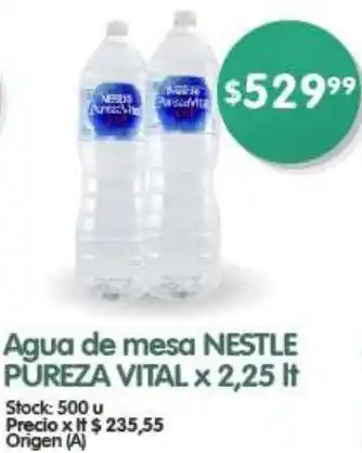 Supermercados Buenos Días Agua de mesa NESTLE PUREZA VITAL x 2,25 It oferta