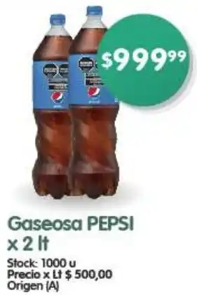 Supermercados Buenos Días Gaseosa PEPSI x 2 lt oferta