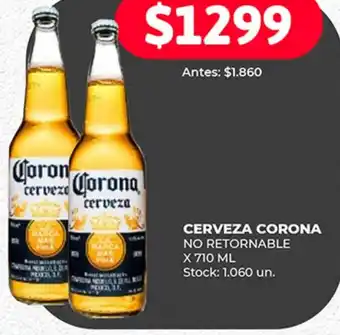 Supermercados Tadicor CERVEZA CORONA NO RETORNABLE X 710ML oferta