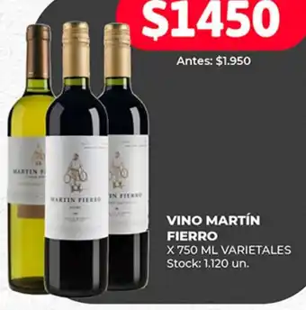 Supermercados Tadicor VINO MARTÍN FIERRO X 750ML oferta