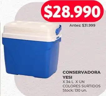 Supermercados Tadicor CONSERVADORA YESI X 34 L X UN COLORES SURTIDOS oferta