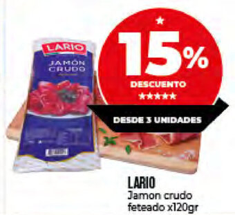 Supermayorista Vital Lario Jamon Crudo Feteado x 120 gr oferta