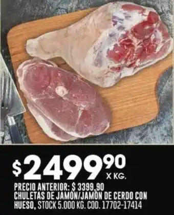 Coto CHULETAS DE JAMON/JAMON DE CERDO CON HUESO x kg oferta