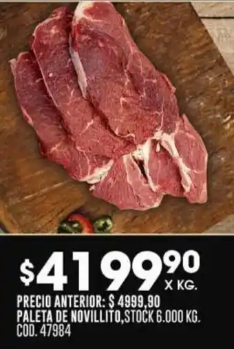 Coto PALETA DE NOVILLITO X KG oferta