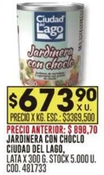 Coto JARDINERA CON CHOCLO CIUDAD DEL LAGO LATA X 300G oferta