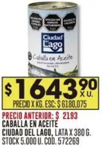 Coto CABALLA EN ACEITE CIUDAD DEL LAGO LATA X 380G oferta