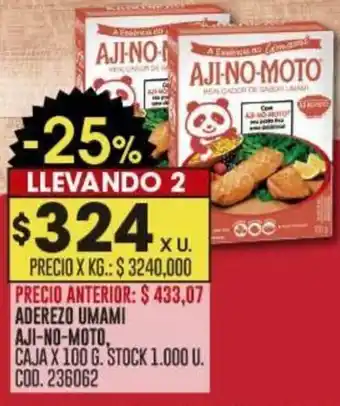Coto ADEREZO UMAMI AJI-NO-MOTO CAJA X 100G oferta