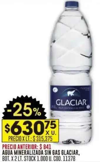 Coto AGUA MINERALIZADA SIN GAS GLACIAR BOT. X 2 LT oferta
