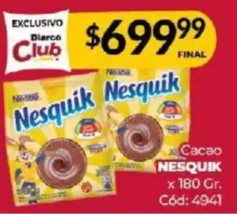 Diarco Cacao NESQUIK x 180gr oferta