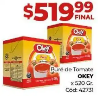 Diarco Puré de Tomate OKEY x 520gr oferta