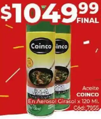 Diarco Aceite COINCO En Aerosol Girasol x 120ml oferta