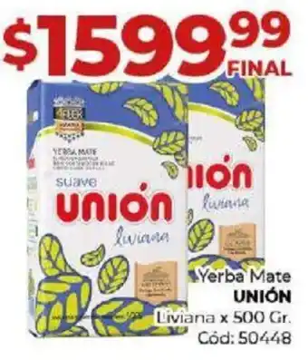 Yerba Mate UNIÓN Liviana x 500gr