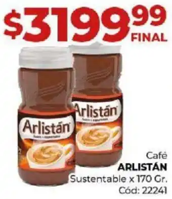 Diarco Café ARLISTÁN Sustentable x 170gr oferta
