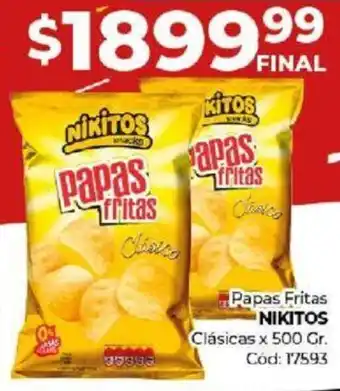 Diarco Papas Fritas NIKITOS Clásicas x 500GR oferta