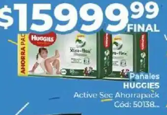 Diarco Pañales HUGGIES Active Sec Ahorrapack oferta