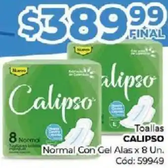 Diarco Toallas CALIPSO Normal Con Gel Alas x 8 Un oferta