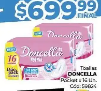Diarco Toallas DONCELLA Pocket x 16 Un oferta