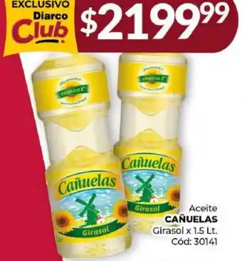 Diarco Aceite CAÑUELAS Girasol x 1.5lt oferta