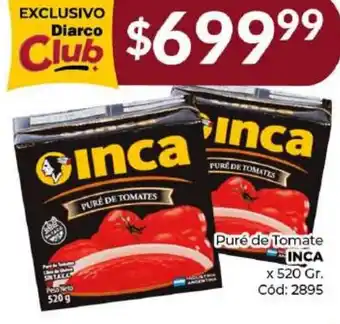 Diarco Puré de Tomate INCA x 520gr oferta