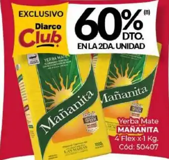 Diarco Yerba Mate MANANITA 4 Flex x 1kg oferta