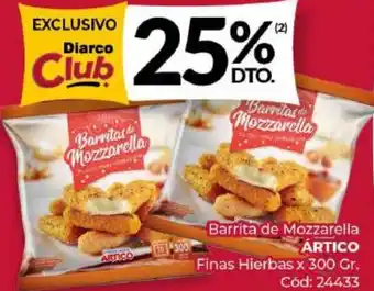 Barrita de Mozzarella ÁRTICO Finas Hierbas x 300gr