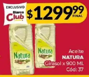 Diarco Aceite NATURA Girasol x 900ml oferta