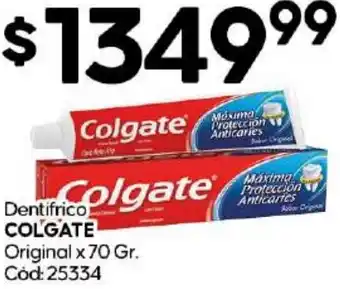 Diarco Dentifrico COLGATE Original x 70gr oferta