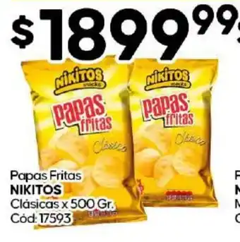 Diarco Papas Fritas NIKITOS Clásicas x 500gr oferta