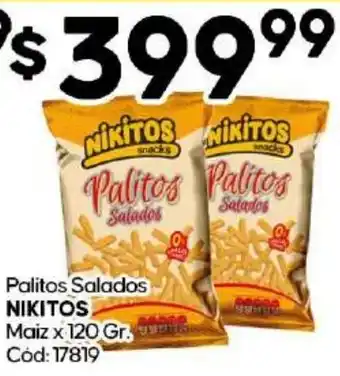 Diarco Palitos Salados NIKITOS Maiz x 120gr oferta