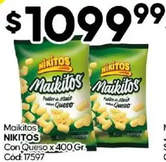 Diarco Maikitos NIKITOS Con Queso x 400gr oferta