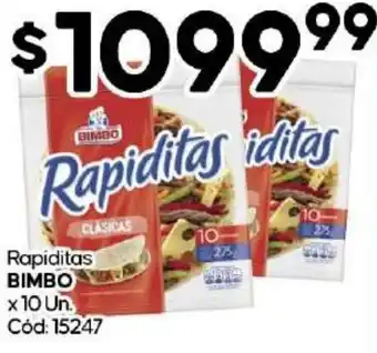 Diarco Rapiditas BIMBO x 10 Un oferta
