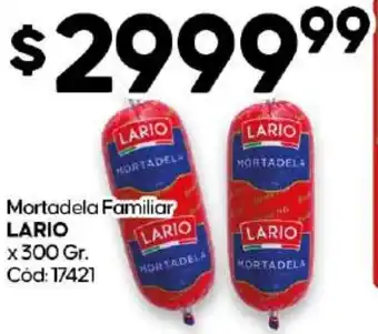 Diarco Mortadela Familiar LARIO x 300gr oferta