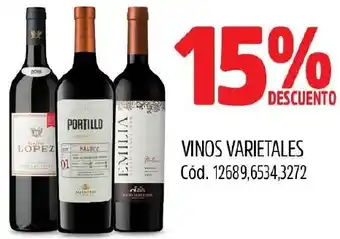 Supermercados Yaguar VINOS VARIETALES oferta