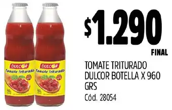 Supermercados Yaguar TOMATE TRITURADO DULCOR BOTELLA X 960GRS oferta