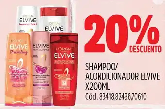 Supermercados Yaguar SHAMPOO/ ACONDICIONADOR ELVIVE X 200ML oferta