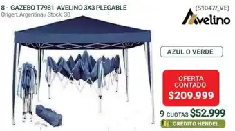 Hendel Avelino GAZEBO T7981 AVELINO 3X3 PLEGABLE oferta
