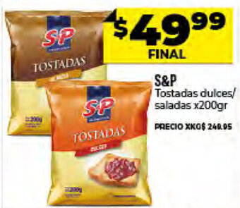 Supermayorista Vital S&P Tostadas Dulces/Saladas x 200gr oferta