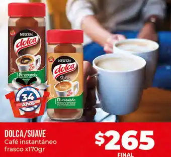 Supermayorista Vital Dolca/Suave Café Instantáneo Frasco x 170gr oferta