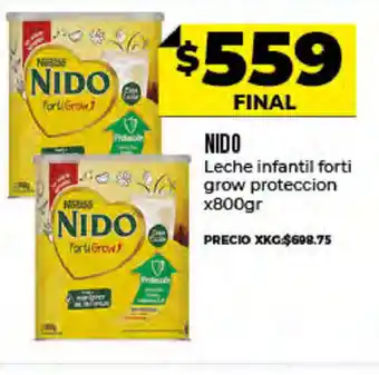 Supermayorista Vital Nido Leche Infantil Forti Grow Proteccion x 800gr oferta