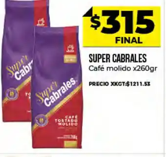 Supermayorista Vital Super Cabrales Café Molido x 260gr oferta
