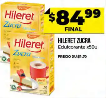 Supermayorista Vital Hileret Zucra Edulcorante x 50u oferta