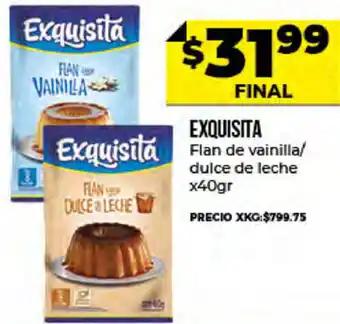 Supermayorista Vital Exquisita Flan de Vainilla/Dulce de Leche x 40gr oferta