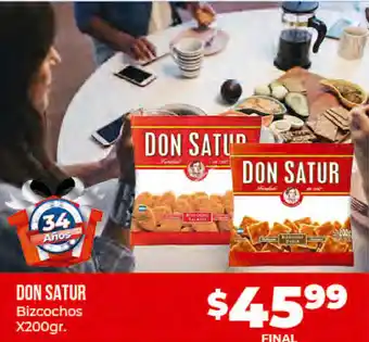 Supermayorista Vital Don Satur Bizcochos x 200gr oferta